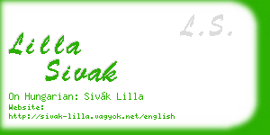 lilla sivak business card